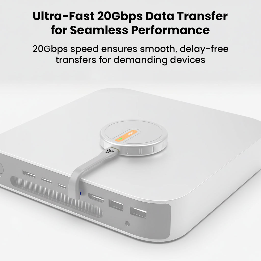 TECPHILE TP02 USB-C cable offers 20Gbps ultra-fast data transfer, ensuring seamless performance for high-demand devices like Mac Mini.