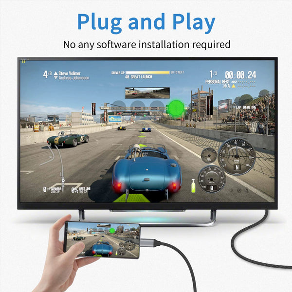 TECPHILE USB Type C to Mini Display Port Cable - 5