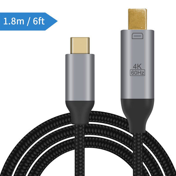 TECPHILE USB Type C to Mini Display Port Cable - 1