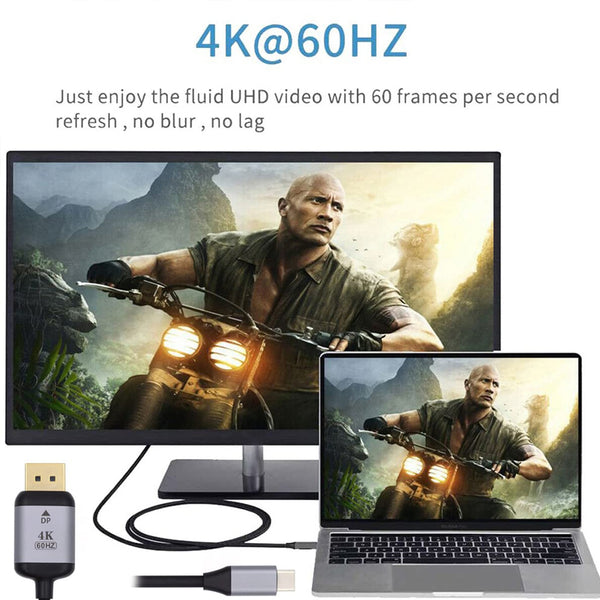 TECPHILE USB Type C to Mini Display Port Cable - 17