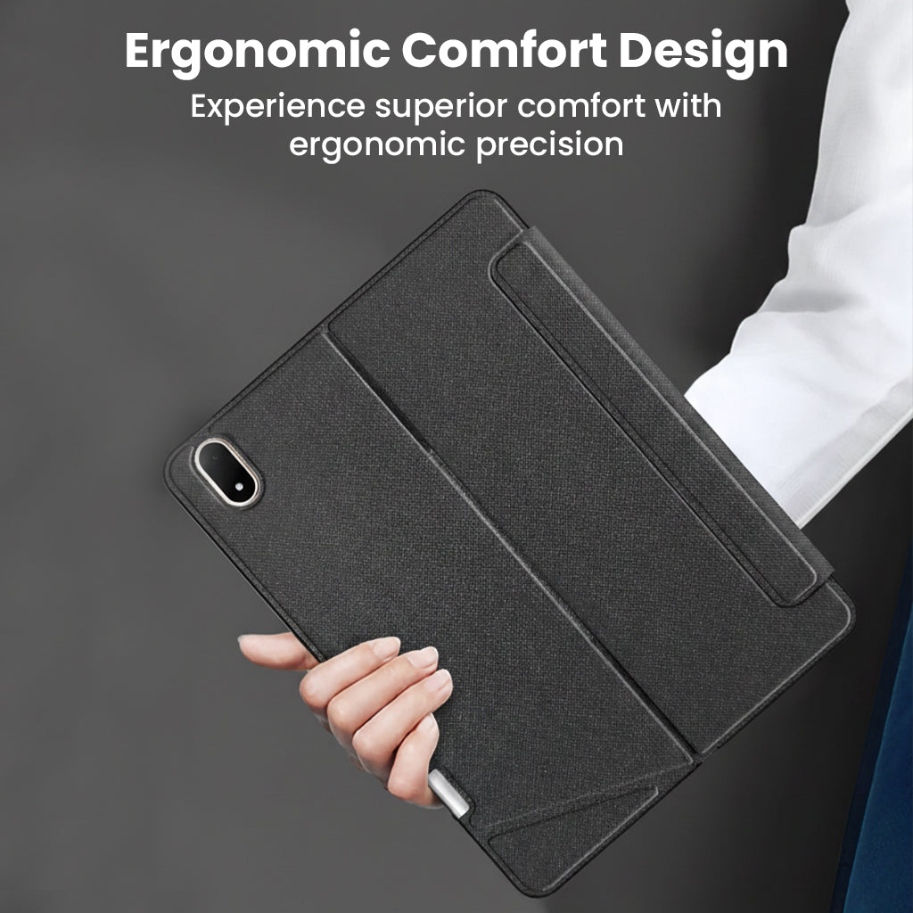 Ergonomic comfort design of TECPHILE- TJ-OP132 Keyboard Case ensures a secure grip and user-friendly handling for OnePlus Pad 13.2 inch.