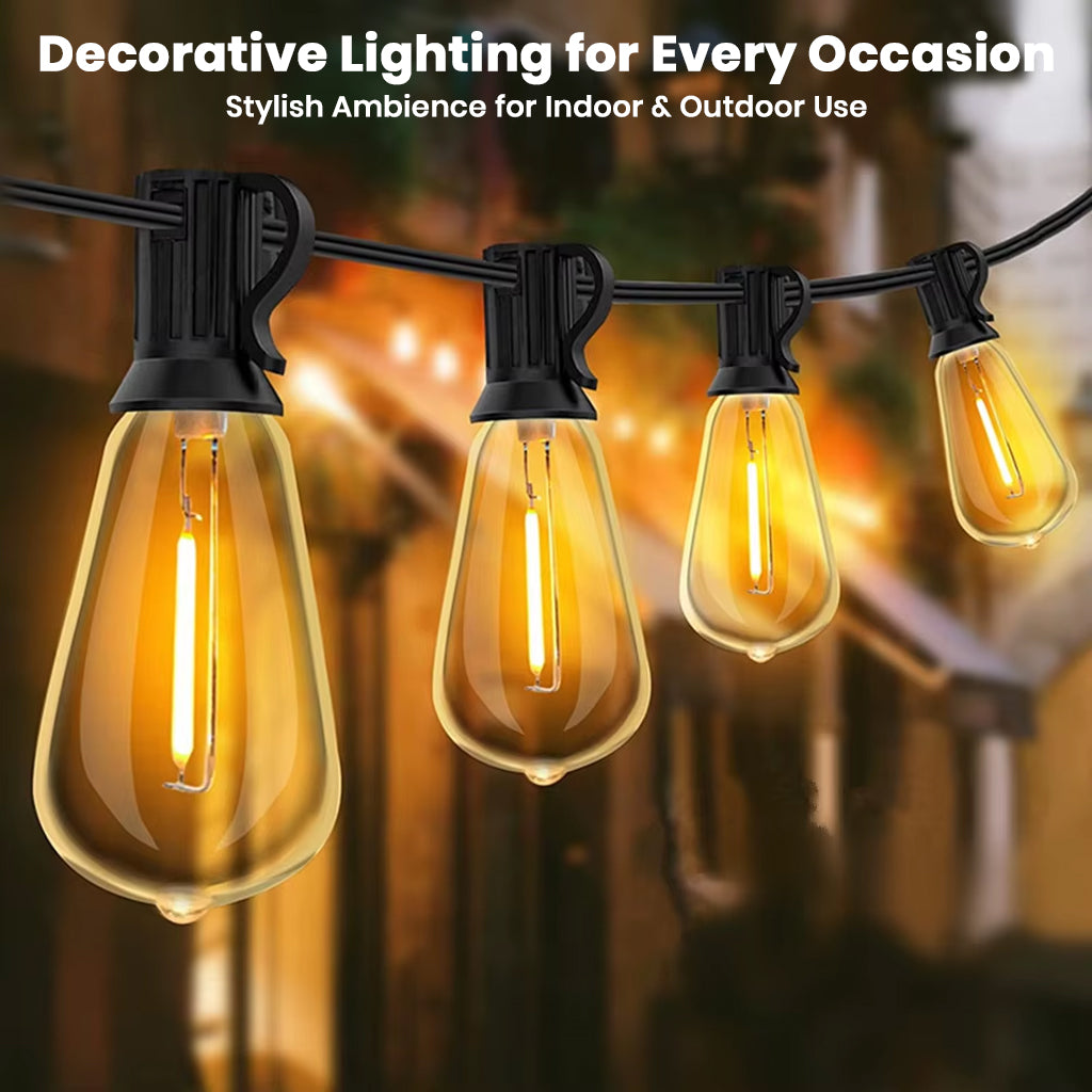 TECPHILE decorative string lights provide warm LED glow for stylish indoor and outdoor ambiance, ideal for any occasion.