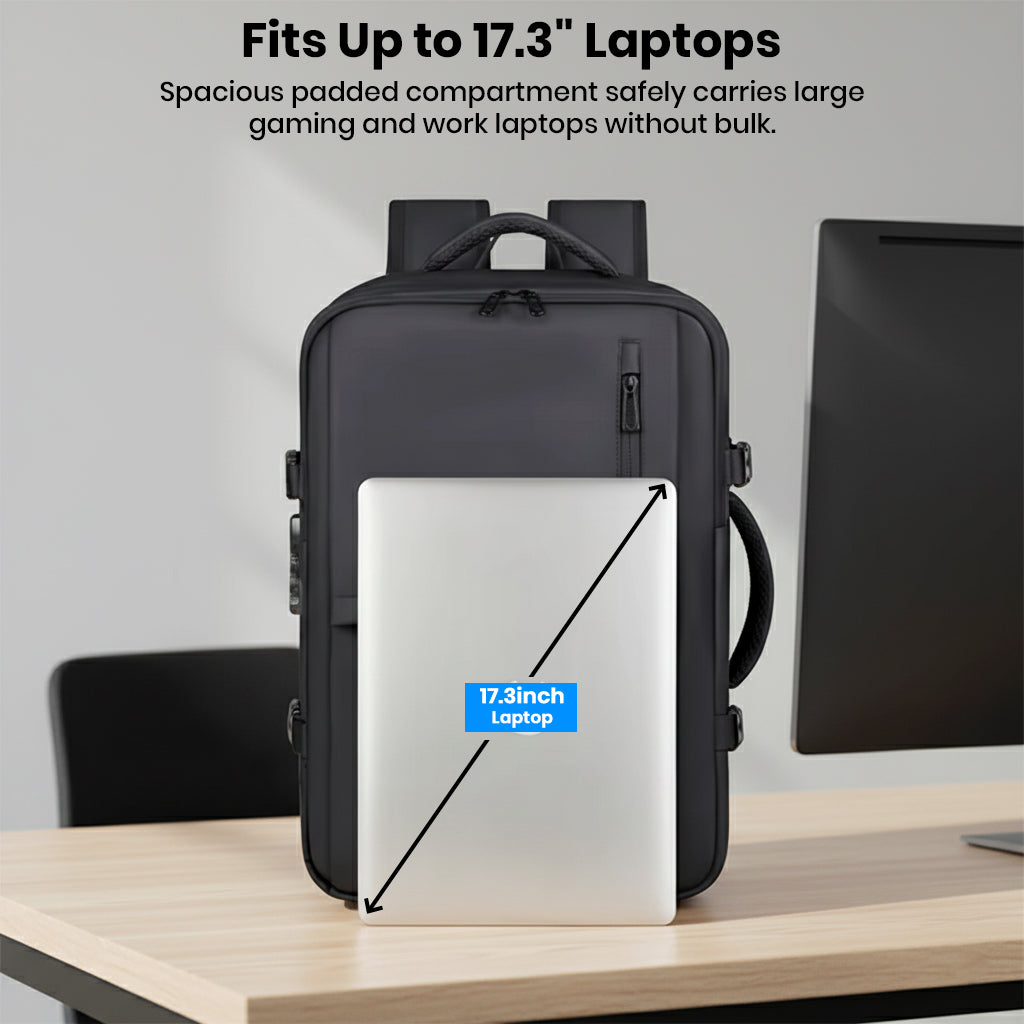 TECPHILE – VacuPack Travel Vacuum Backpack 30-42L Expandable Laptop Bag