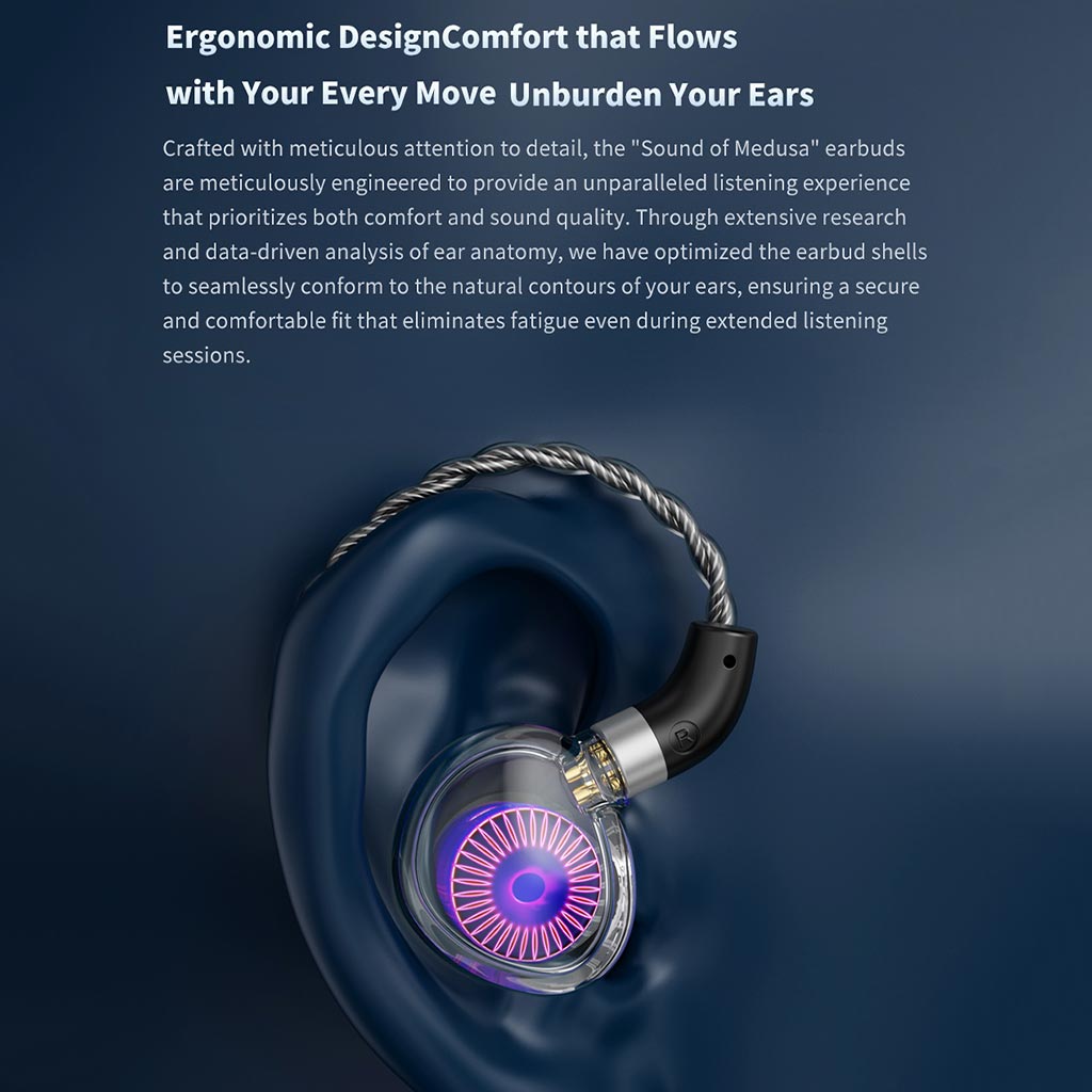 TRN Medusa 12mm 2nd Gen DLC Dynamic Driver IEM fit