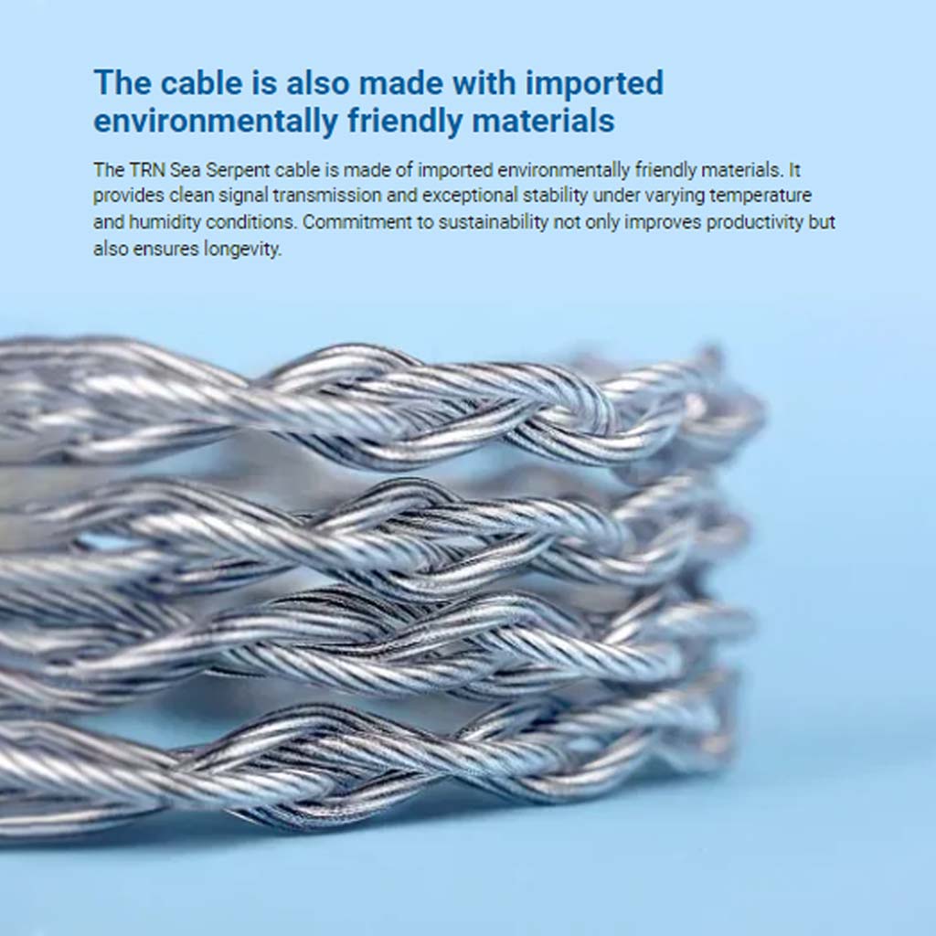 TRN Sea Serpent 4 Core Copper & Silver Mixed Upgrade Cable silver