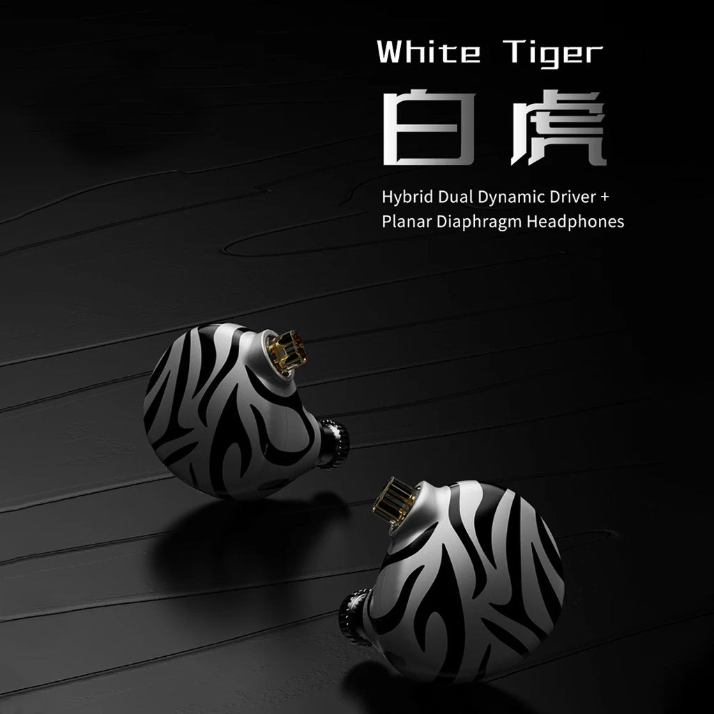 TRN White Tiger Hybrid Dual Dynamic Driver + Planar Diaphragm IEM