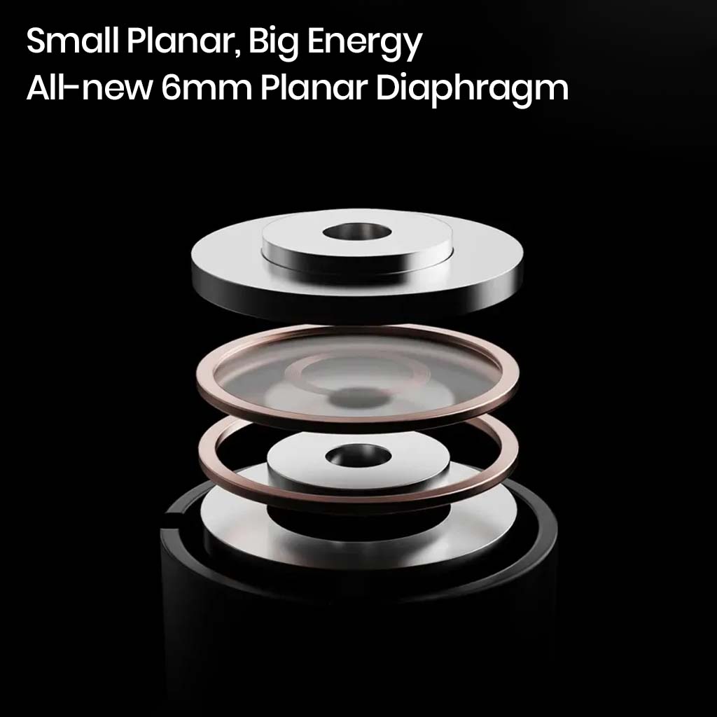 TRN White Tiger Hybrid Dual Dynamic Driver + Planar Diaphragm IEM