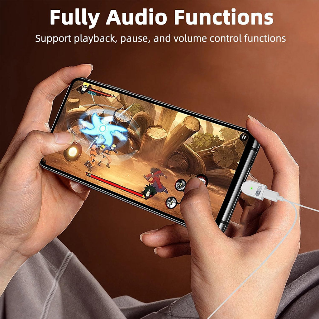 TECPHILE- 2-in-1 Type-C to Lightning Headphone Adapter with 45W Fast Charging