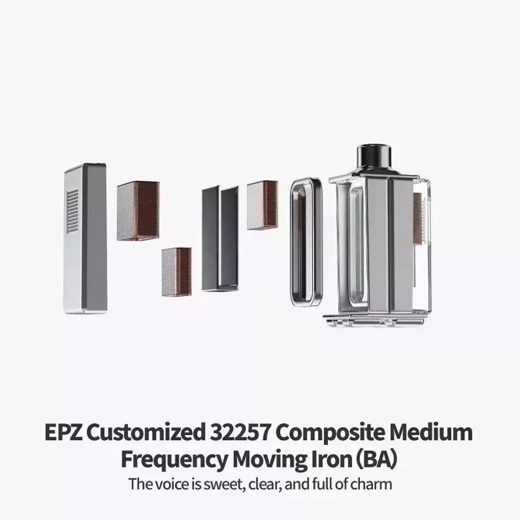 The EPZ P50 Hybrid IEM has 2 Balanced Drivers