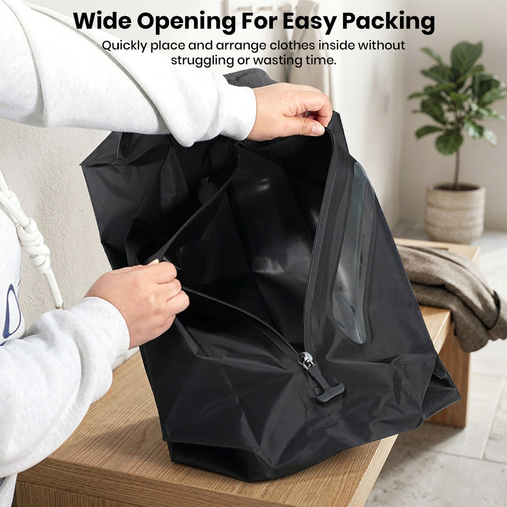 Large capacity 28L compression bag with clothes and essentials for travel