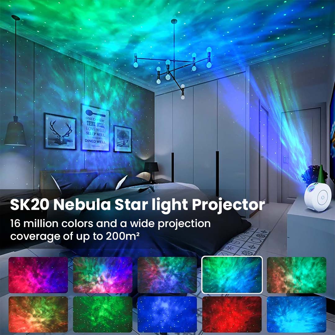 SK20 Wifi Smart Nebula Galaxy Star Light Projector, App & Voice Control