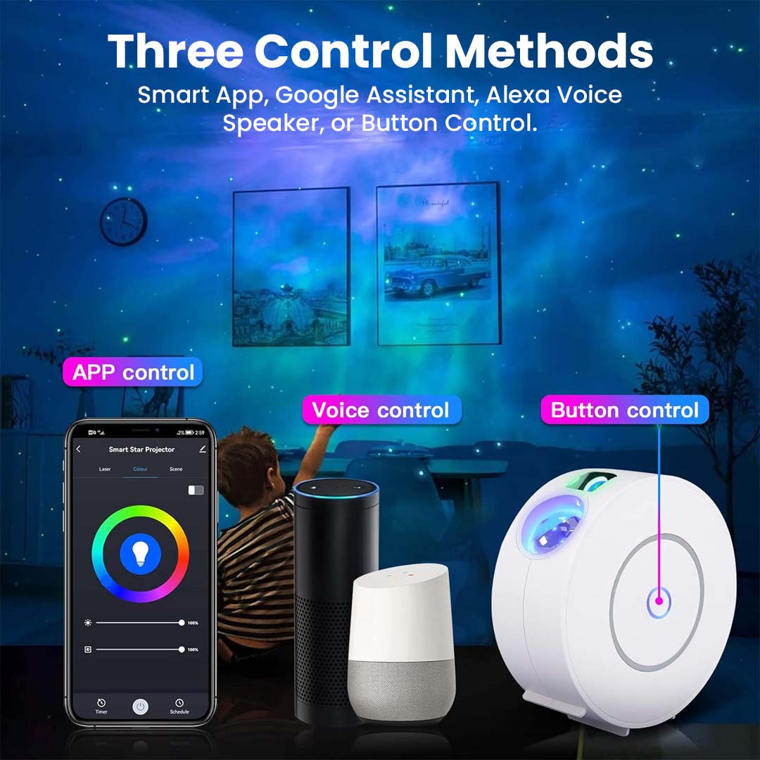 SK20 Wifi Smart Nebula Galaxy Star Light Projector, App & Voice Control