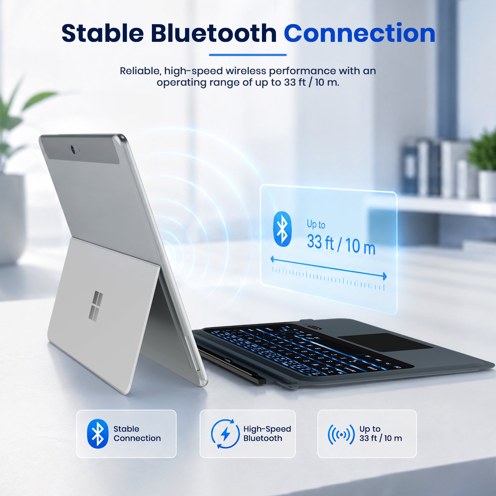 Wireless Microsoft Surface Go Keyboard for G0 4, Go 3, Go 2, Go