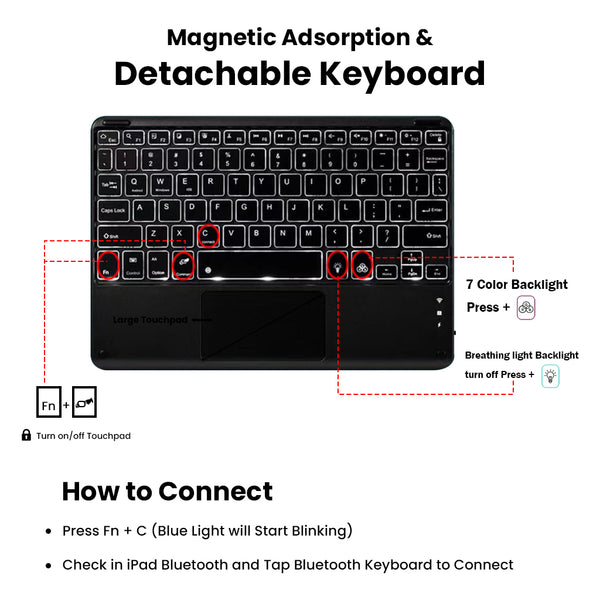 X200T Keyboard Case Cover for Samsung Galaxy Tab A8 10.5 - 7