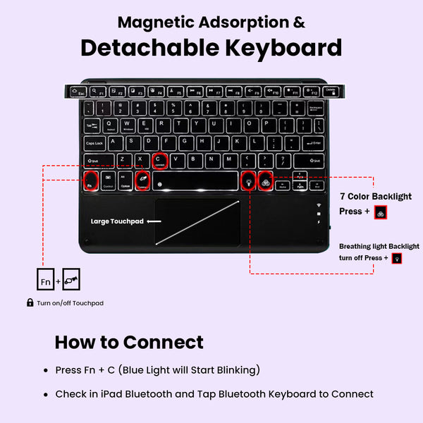 X510T Keyboard Case for Samsung Galaxy Tab S9 11 - 4