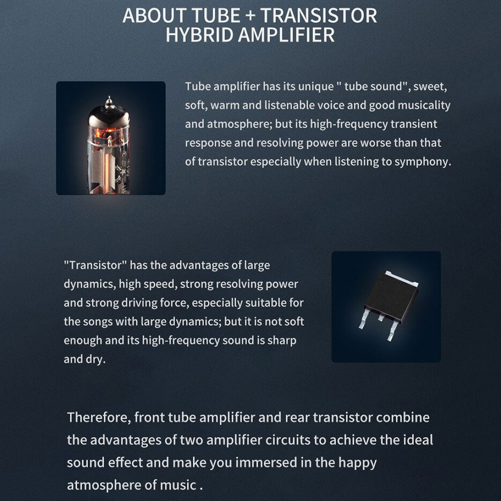 Xduoo MH02 Hybrid Amplifier and Transitor