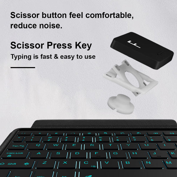 YJ-S9+ keyboard case for Samsung Galaxy S9 Plus/ S9 FE Plus 12.4” - 5