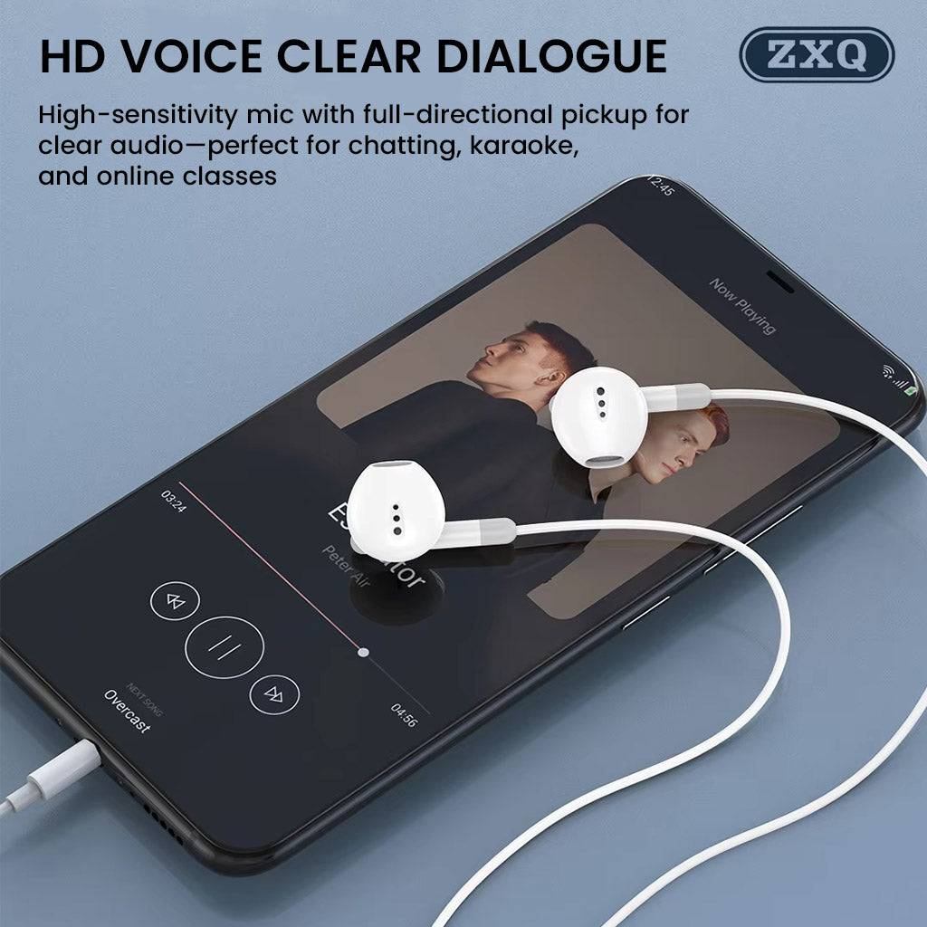 ZXQ - A13 Versatile Wired Earphone has HD Mic and Speaker