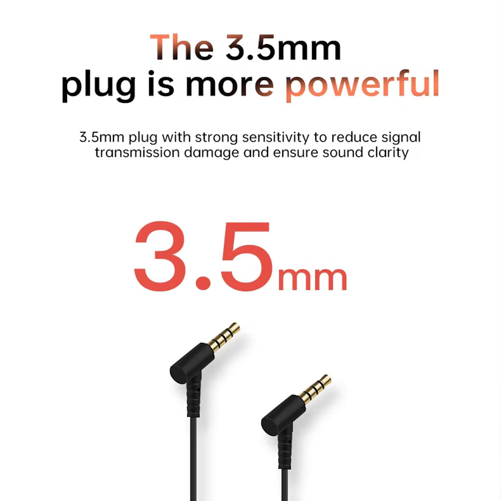 ZXQ A2 Wired Earphone Black has 3.5mm Gold-Plated Plug
