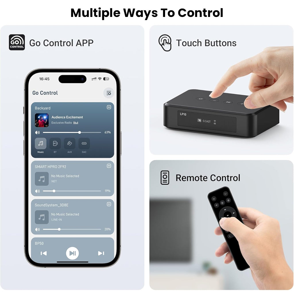 Arylic - LP10 Wireless Music Streamer with AirPlay 2, Multiroom Stereo