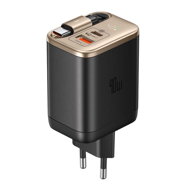 Mcdodo- 40W PD GaN Charger with Type-C Retractable Cable - 1