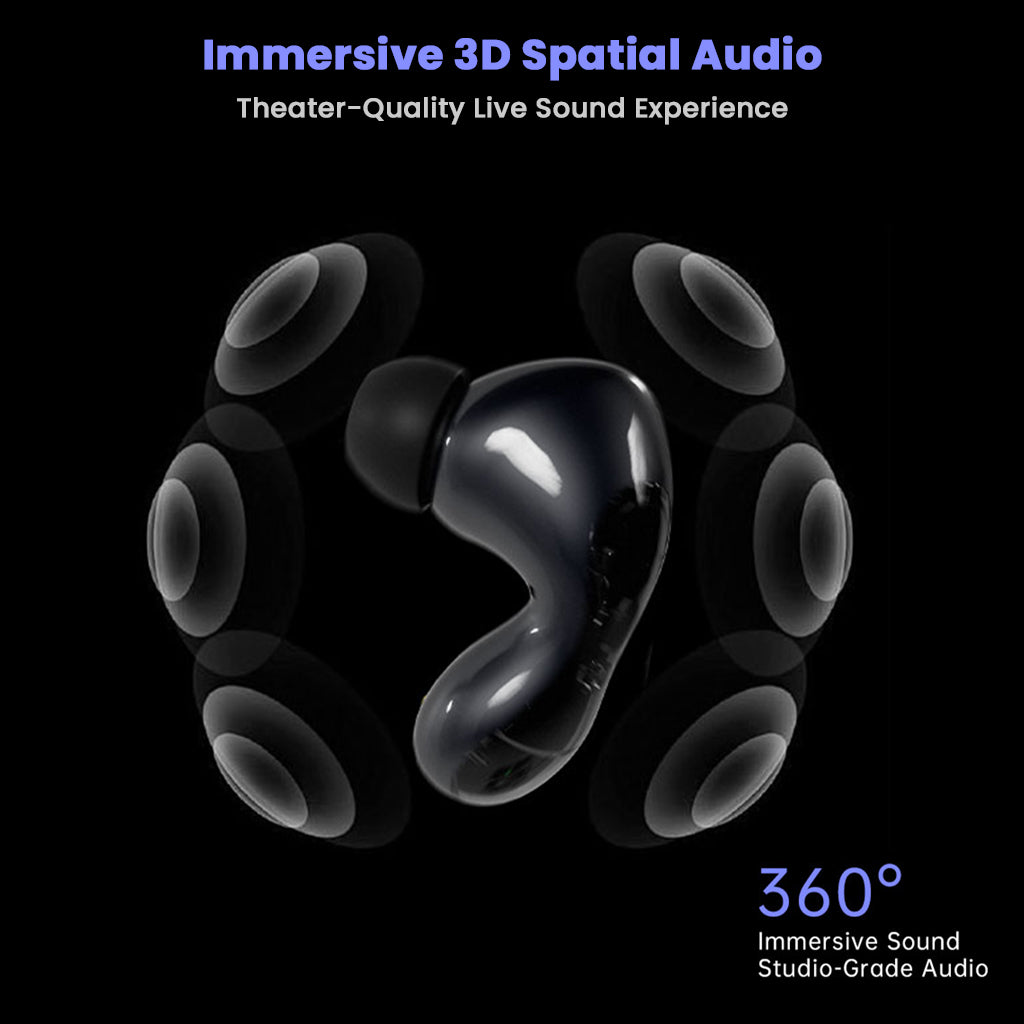 ND Pulsar TWS delivers immersive 360° 3D spatial audio for theater-quality sound and studio-grade listening experience.