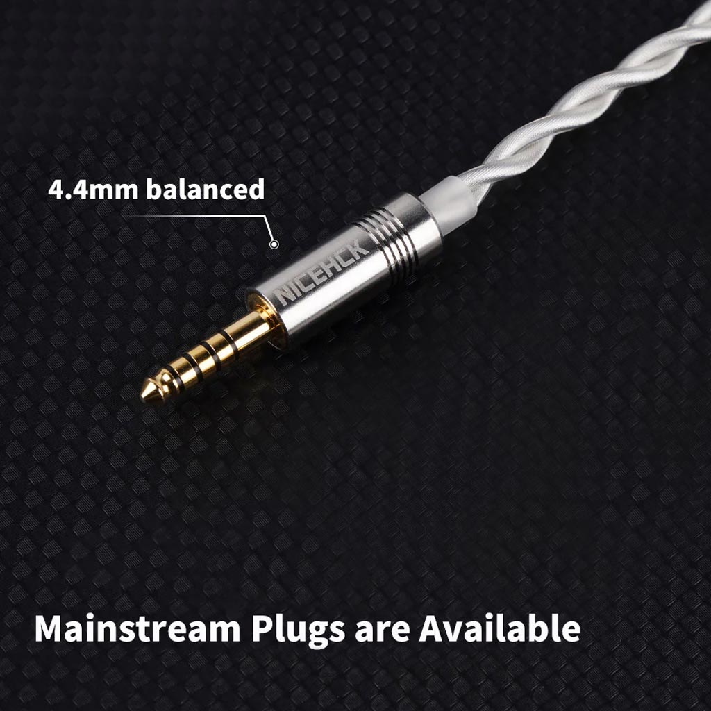 NICEHCK SnowCat Silver Plated-OCC Upgrade Cable for IEM jack