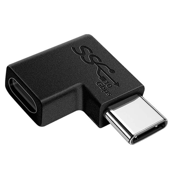 TECPHILE- 100W USB Type-C Male to Female 90° Right Angle Adapter - 1