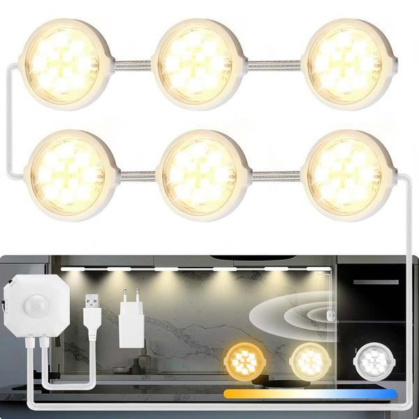 TECPHILE- Smart Motion Sensor LED Cabinet Lamp for Kitchen, Closet & Stairs - 2