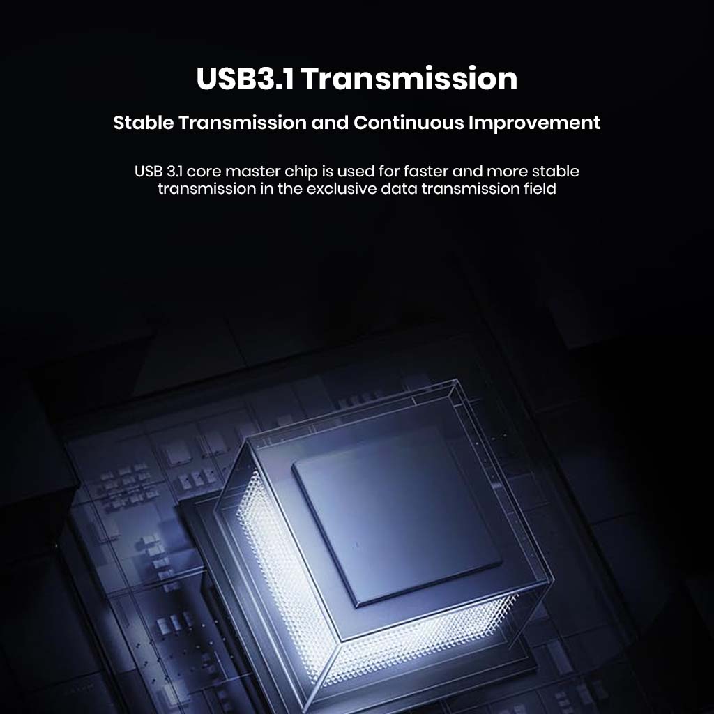 TECPHILE USB 3.1 Adapter features a core master chip for stable and continuous high-speed data transmission in laptop and PC setups.