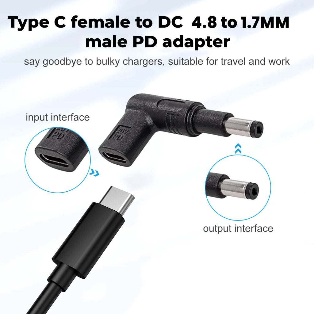 TECPHILE - 100W Type C Female to Acer Laptop Adapter