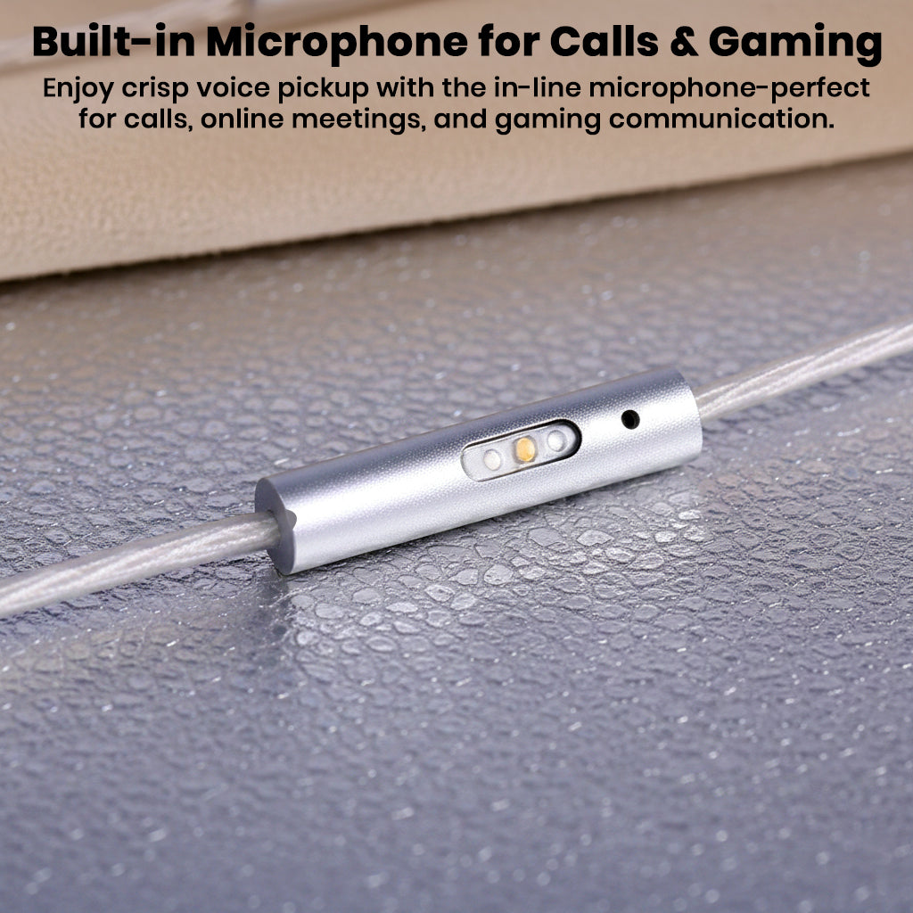 TANCHJIM - Bunny Replacement Cable features an in-line microphone for clear voice pickup, ideal for calls, gaming, and meetings.