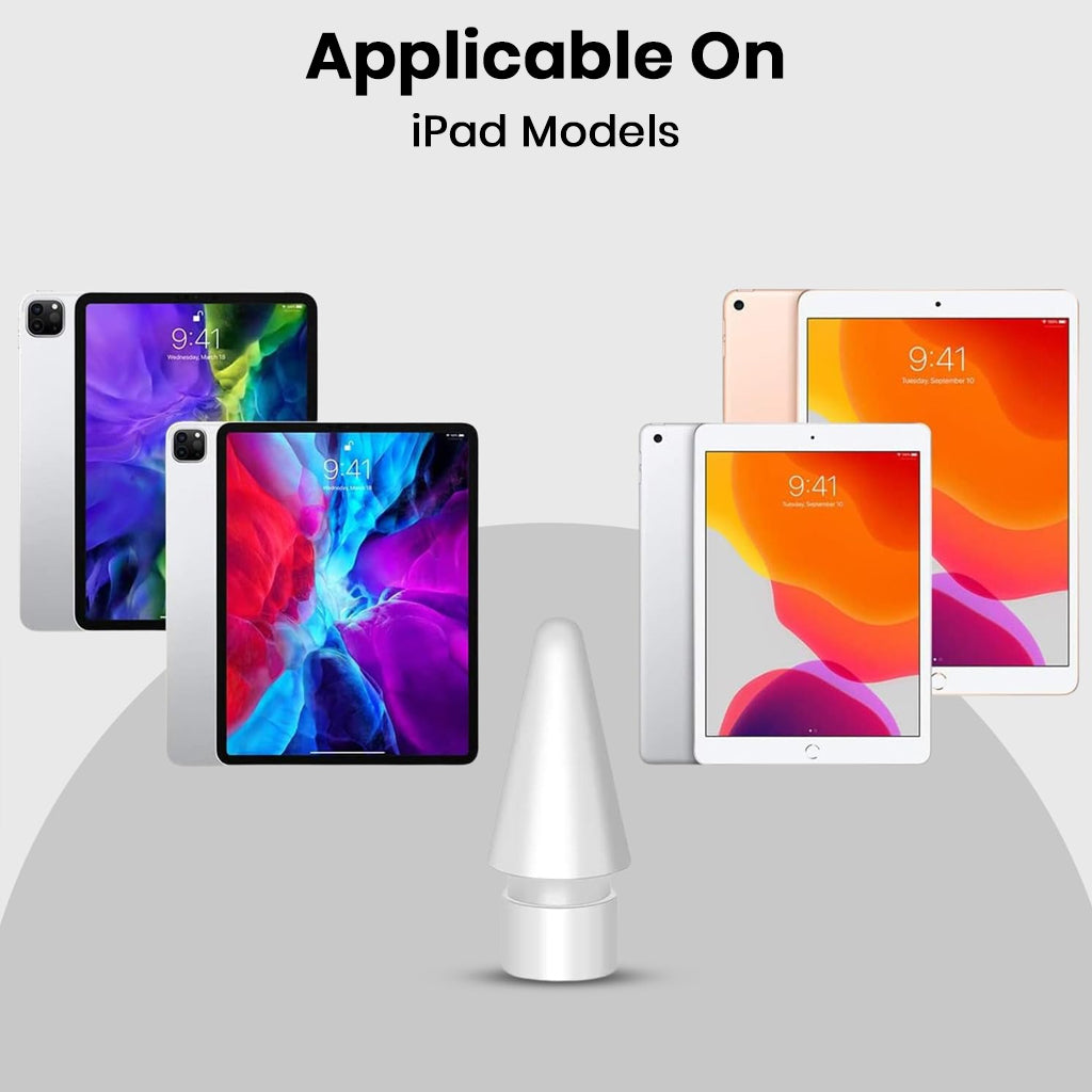 TECPHILE Replacement Nibs compatible with multiple iPad models, including iPad Pro and iPad Air, for seamless Apple Pencil use.