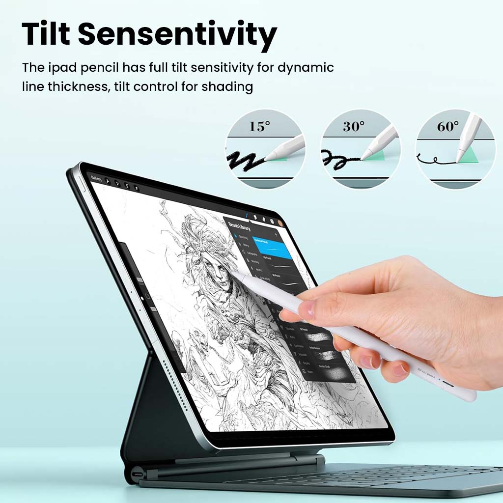iPad Pencil with tilt sensitivity