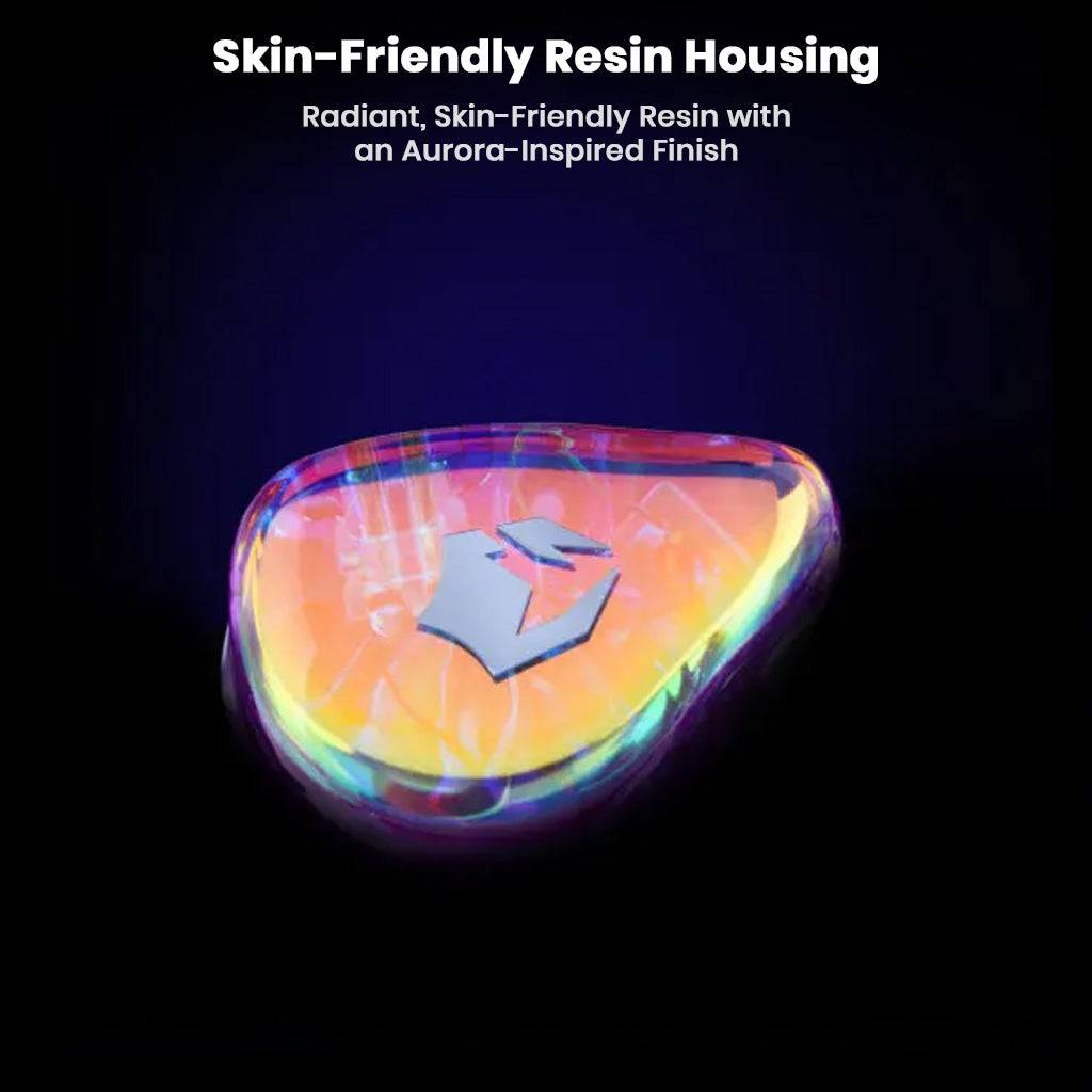 EPZ G30 gaming IEM with skin-friendly resin housing featuring an aurora-inspired finish for comfort and visual appeal.
