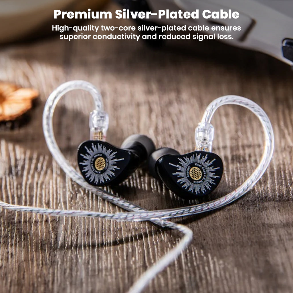 High-quality silver-plated cable for Kiwi Ears X B_Media IEMs