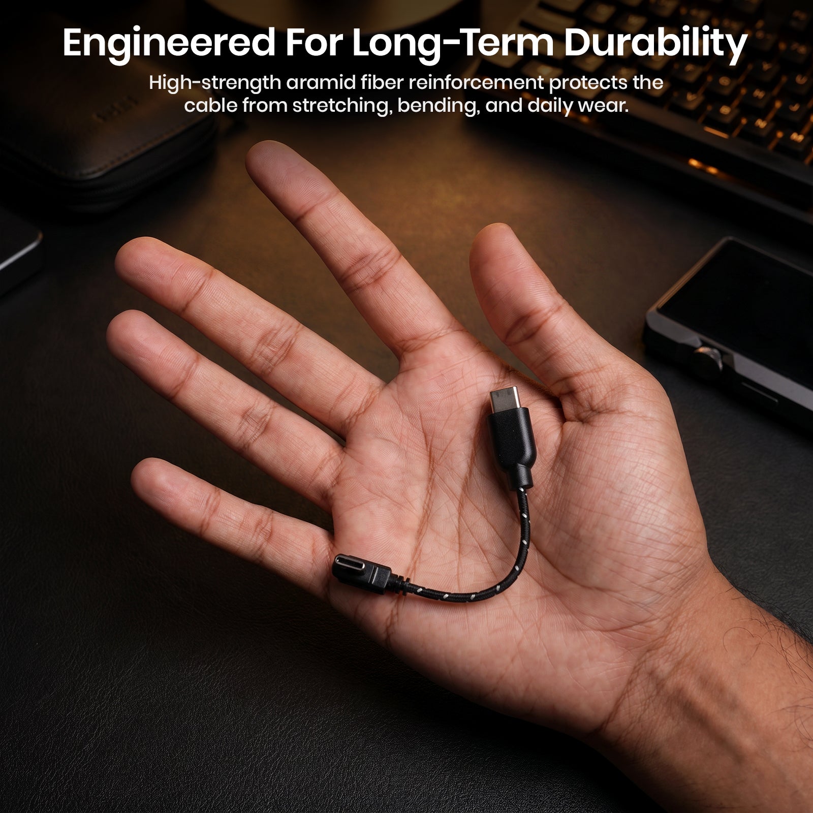 TimeEar - USB C to USB C OTG Mini Cable (L-Shaped to Straight)