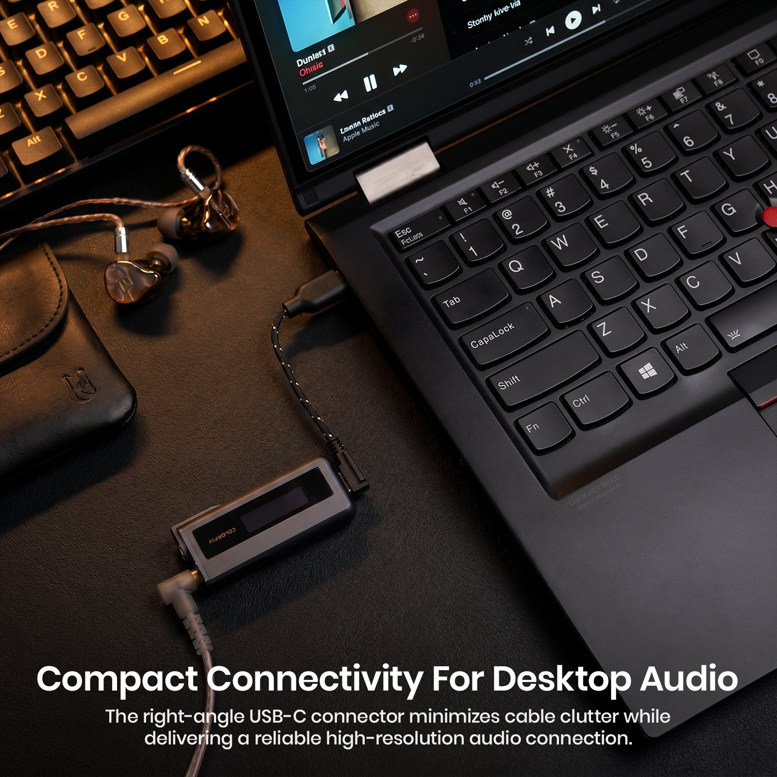 TimeEar - USB C to USB C OTG Mini Cable (L-Shaped to Straight)