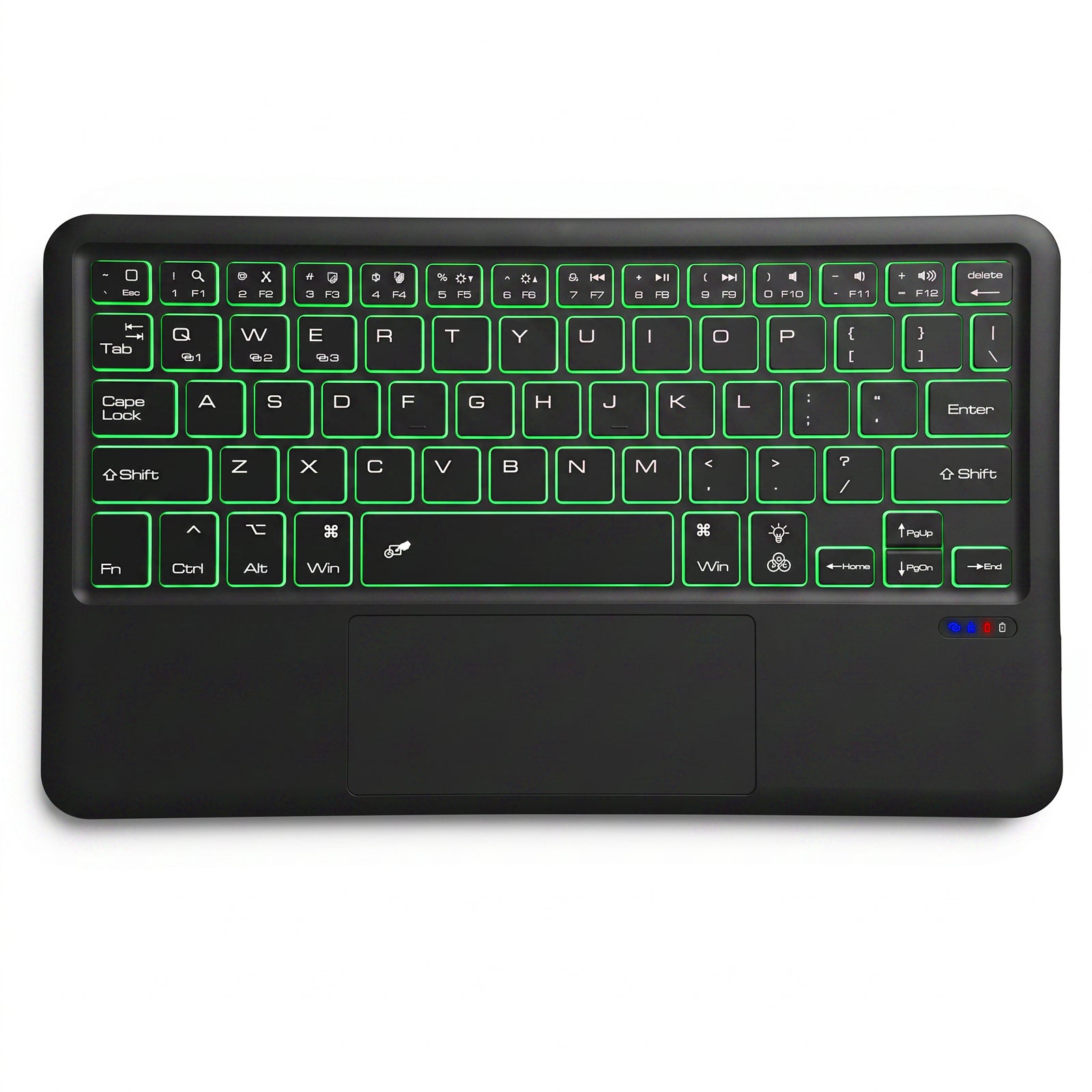 Black wireless Bluetooth keyboard for ipad, compact design, compatible with iPad and other devices,