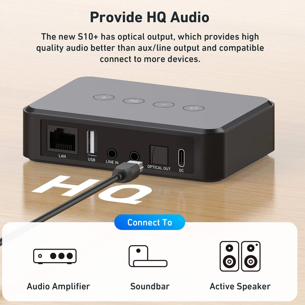 ARYLIC S10+ Wireless Music Streamer with AirPlay, Multiroom Stereo