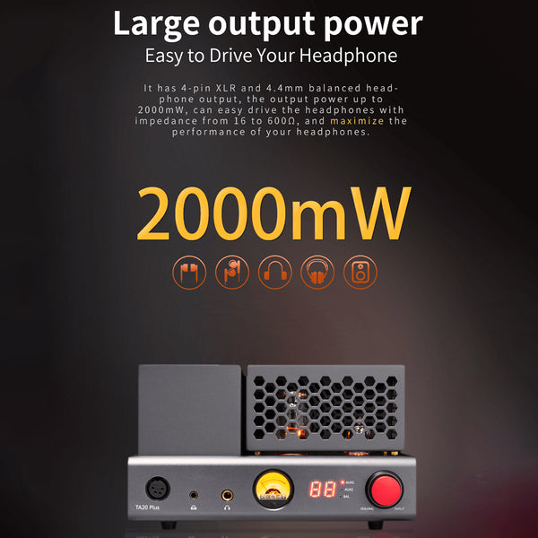xDuoo TA 20 Plus Balanced Tube Headphone Amplifier - 3