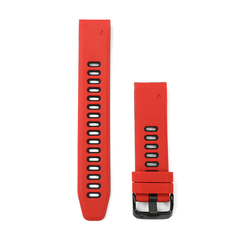 Buy black-red TECPHILE - 20mm Quickfit Watch Band for Garmin Fenix 6S/6S Pro