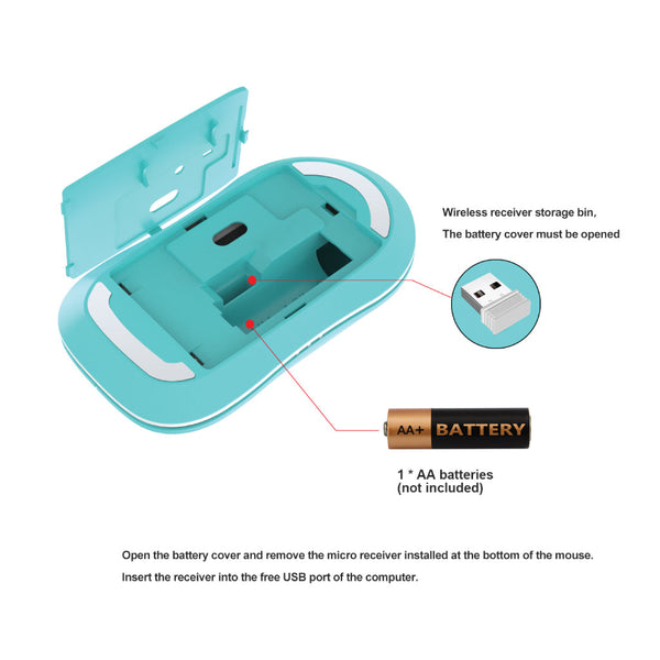 HXSJ - L100 Wireless Gaming Keyboard Mouse Combo - 9