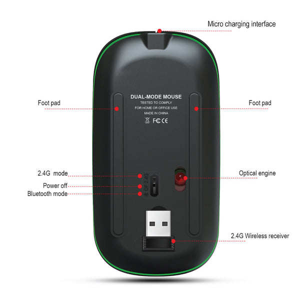 HXSJ - T18  Dual Mode Wireless Mouse - 19