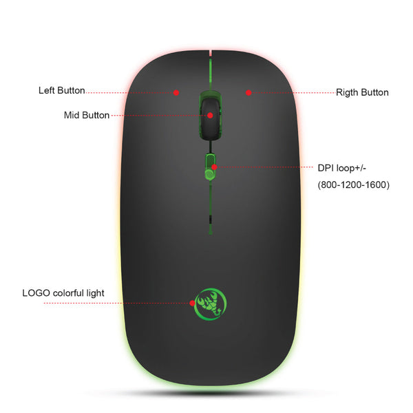 HXSJ - T18  Dual Mode Wireless Mouse - 20