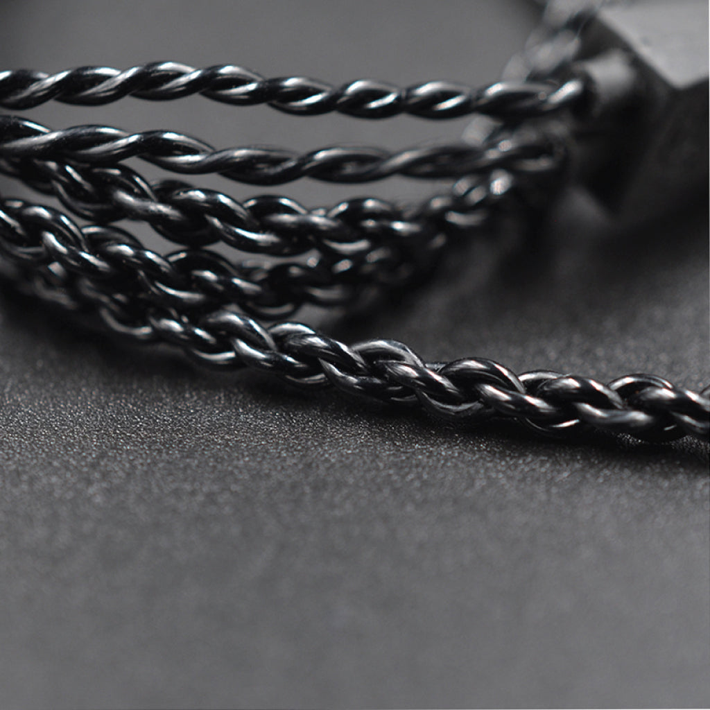 Concept-Kart-KZ-2-Pin-Type-A-0-75mm-Black-Silver-Plated-Replacement-Cable-Black-1