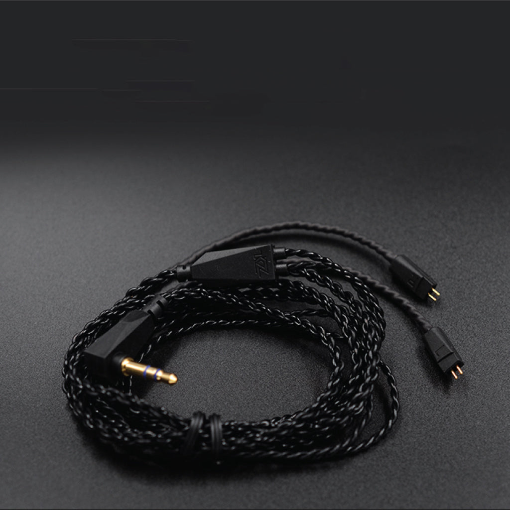 Concept-Kart-KZ-2-Pin-Type-A-0-75mm-Black-Silver-Plated-Replacement-Cable-Black-12