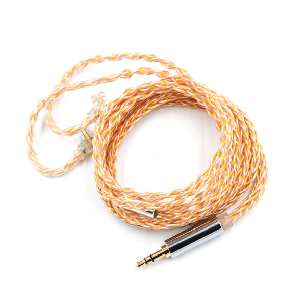 KZ - 8 Core Gold Silver Upgrade Cable For IEM - 1