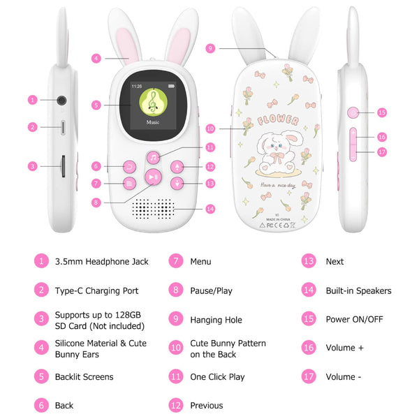SWOFY - M5 Portable Music Player for kids - 2