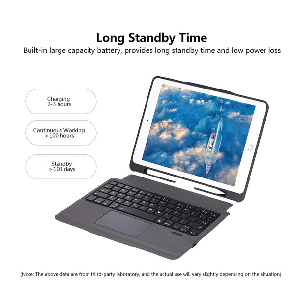TECPHILE - T207 Wireless Keyboard Case For iPad - 12